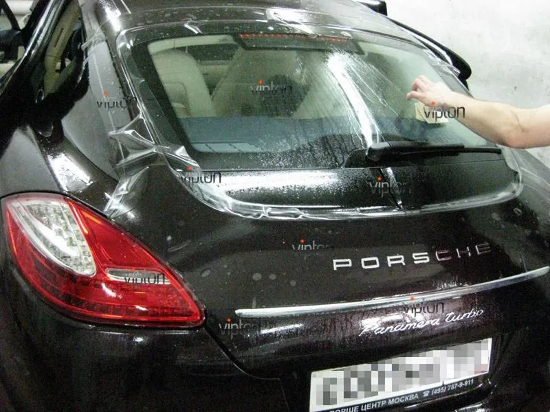 Автомобиль Porsche Panamera / Нанесение антигравийной пленки VENTURESHIELD. 10 Автомобиль Porsche Panamera / Нанесение антигравийной пленки VENTURESHIELD. 10