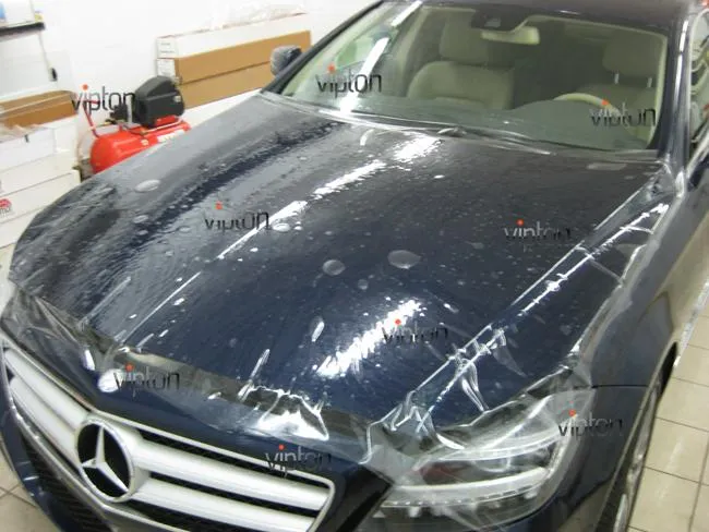 Mercedes Benz CLS: Нанесение антигравийной пленки 4 Mercedes Benz CLS: Нанесение антигравийной пленки 4