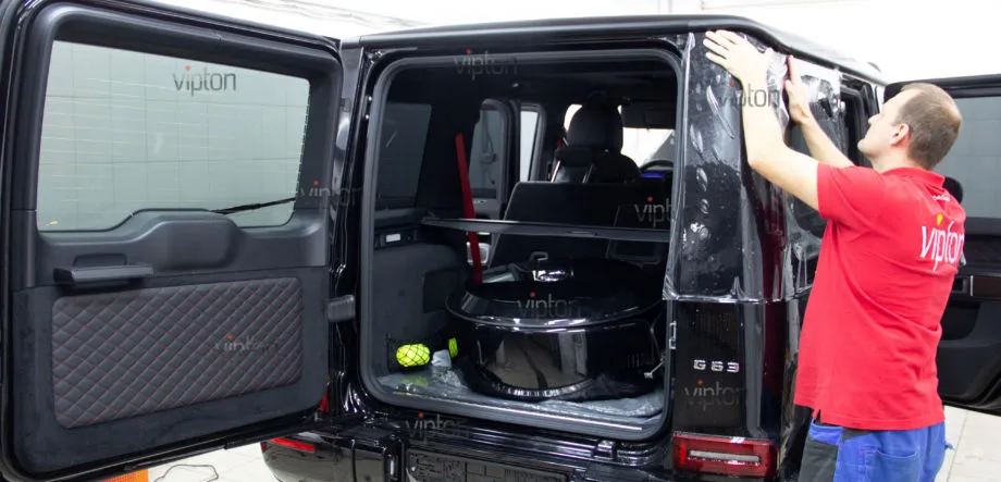MERCEDES-BENZ G Установка антигравийной полиуретановой пленки LLumar Platinum Plus PPF 8