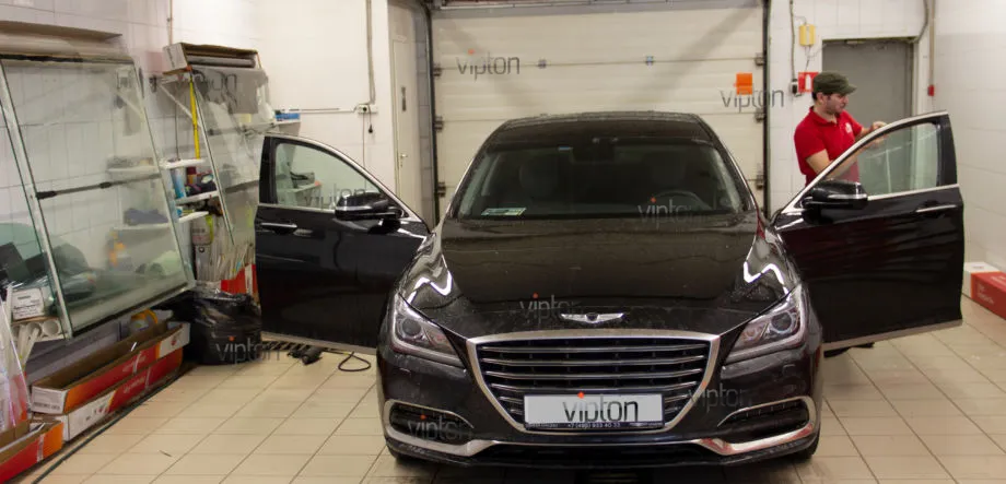 Genesis G80 : установка ударопрочной пленки 1 Genesis G80 : установка ударопрочной пленки 1