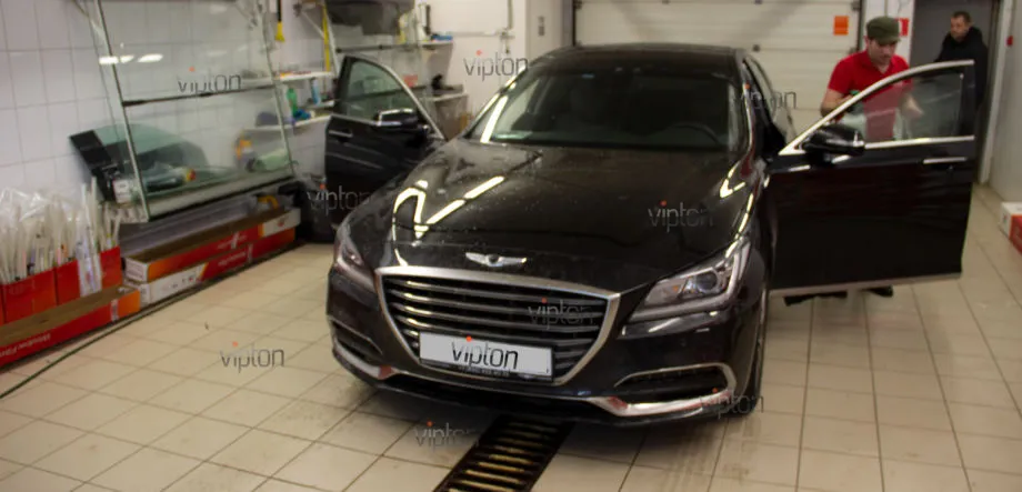 Genesis G80 : установка ударопрочной пленки 2 Genesis G80 : установка ударопрочной пленки 2