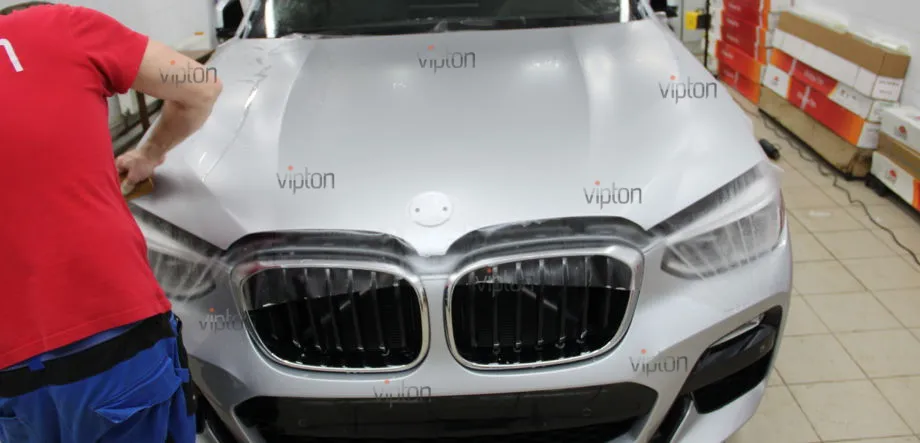 BMW X-3: Установка антигравийной полиуретановой пленки 3