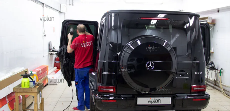 Mercedes-Benz G-klasse: пленка-solar gard HP Titanium 16. 6 Mercedes-Benz G-klasse: пленка-solar gard HP Titanium 16. 6