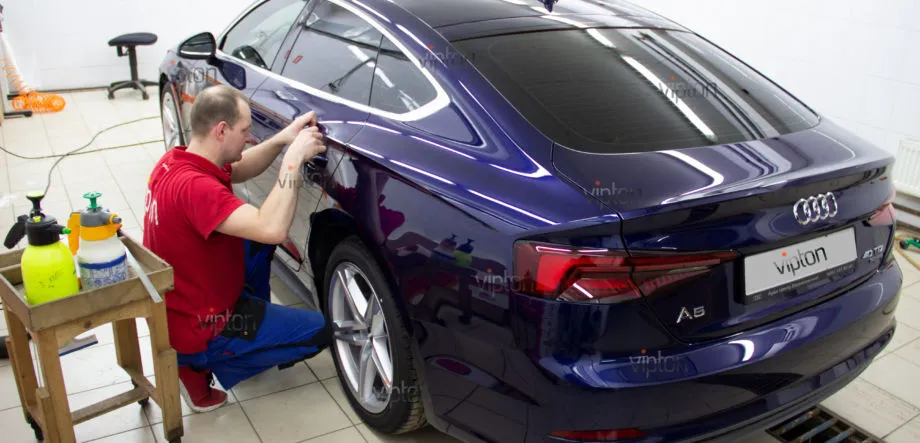 Audi A5 Установка полиуретановой пленки LLumar PPF Gloss. 2 Audi A5 Установка полиуретановой пленки LLumar PPF Gloss. 2