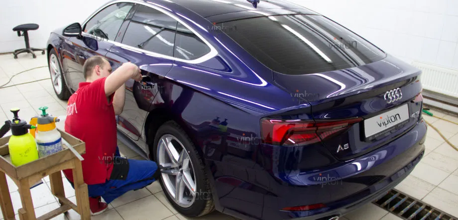 Audi A5 Установка полиуретановой пленки LLumar PPF Gloss. 3 Audi A5 Установка полиуретановой пленки LLumar PPF Gloss. 3