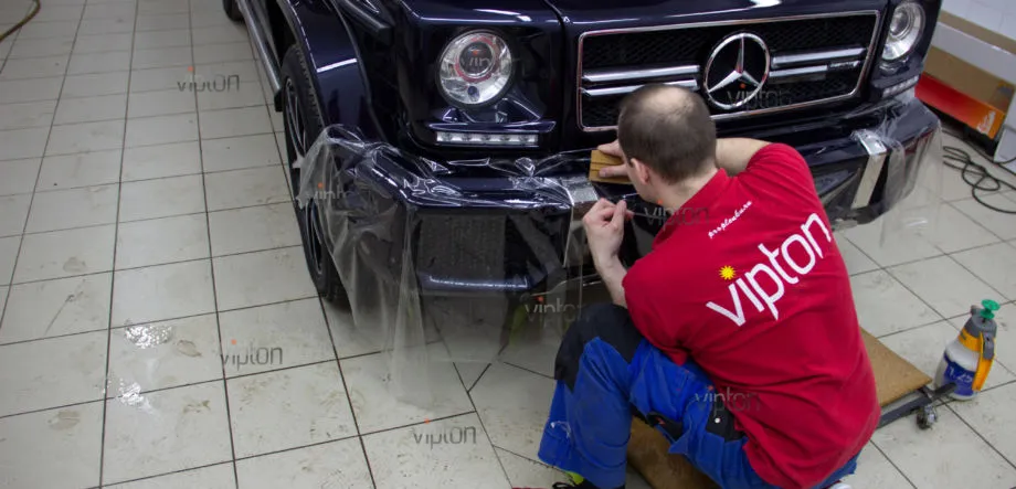 MERCEDES-BENZ G Установка антигравийной пленки 6 MERCEDES-BENZ G Установка антигравийной пленки 6