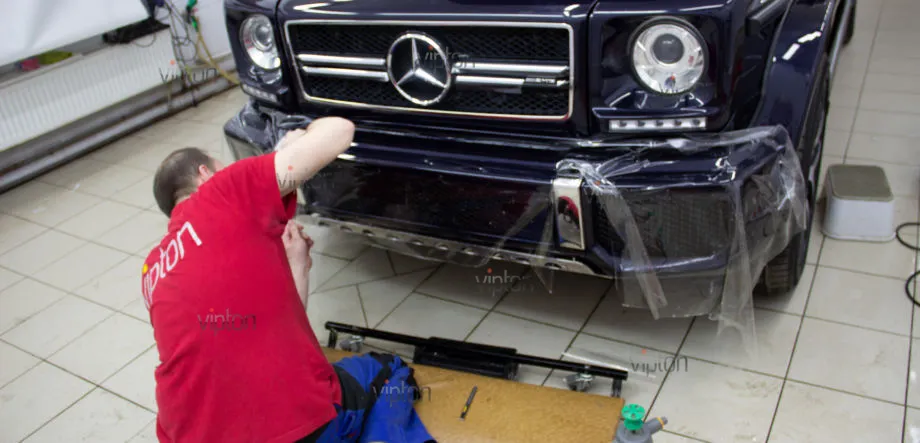 MERCEDES-BENZ G Установка антигравийной пленки 1 MERCEDES-BENZ G Установка антигравийной пленки 1