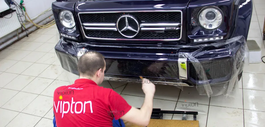 MERCEDES-BENZ G Установка антигравийной пленки 7 MERCEDES-BENZ G Установка антигравийной пленки 7