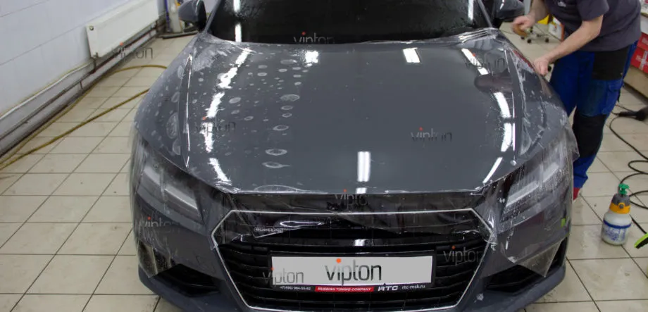AUDI TT: Установка антигравийной пленки LLUMAR GLOSS 4