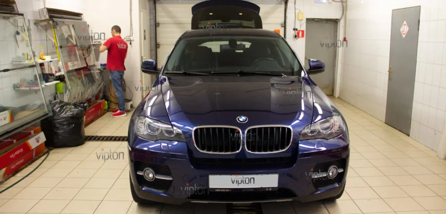 BMW X6: Абразивная полировка кузова и нанесение керамического 4 BMW X6: Абразивная полировка кузова и нанесение керамического 4