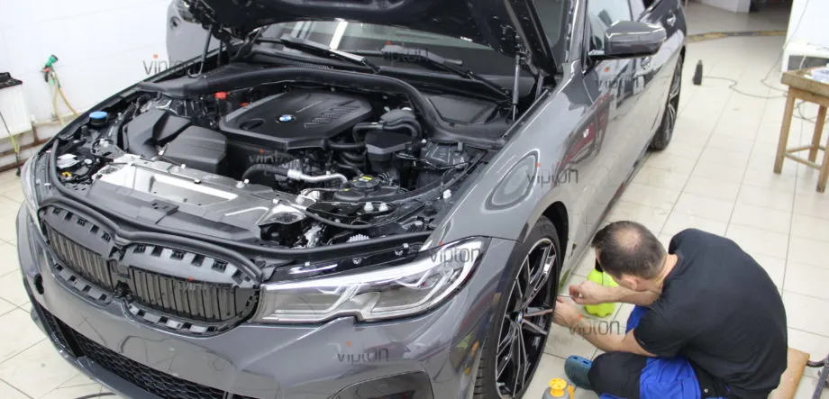 BMW 3 серия G-20 Установка антигравийной пленки полностью. 2