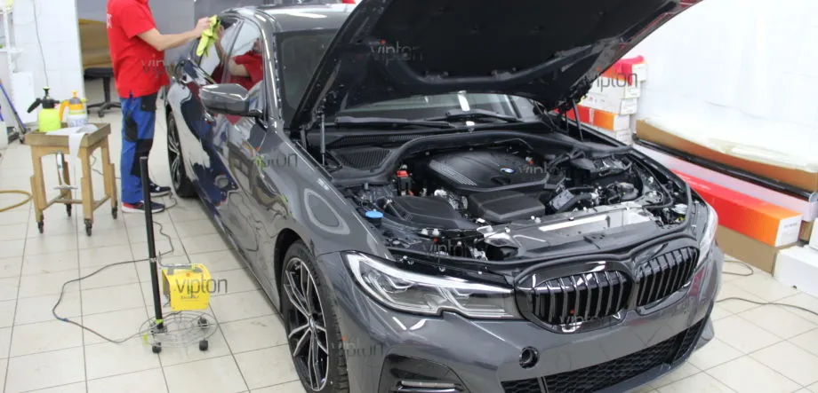 BMW 3 серия G-20 Установка антигравийной пленки полностью. 10