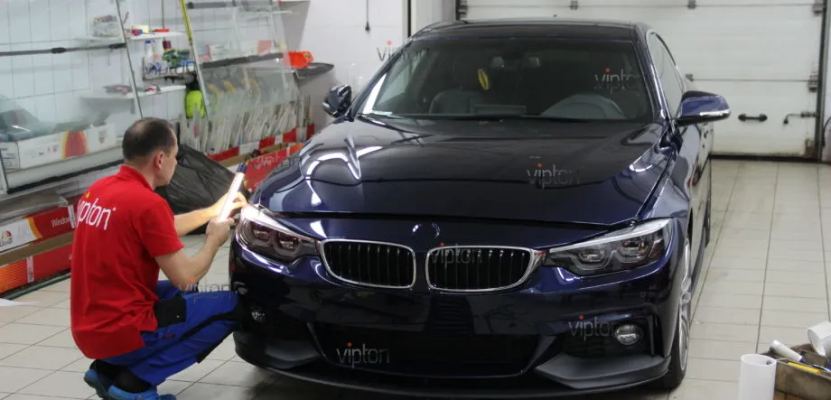 BMW 4 серия:защита фар пленкой SPARKS TOP. 2